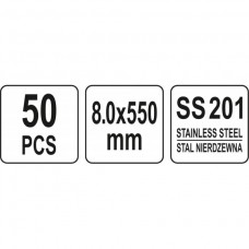Coliere metalice reglabile din otel 8.0 x 550 mm Y..